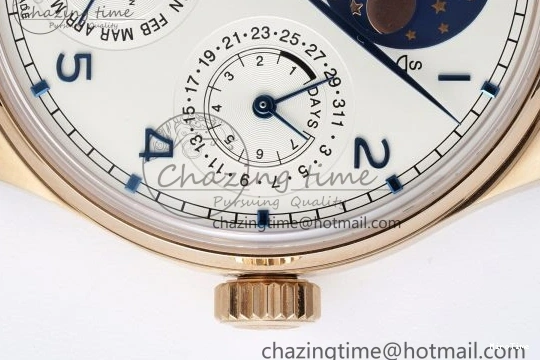 MIROTIME 1222 Portugieser Perpetual Calendar RG 5033 APSF 1:1 Best Edition White Dial on Black Leather Strap A52610 Clone TechFriendly 7043